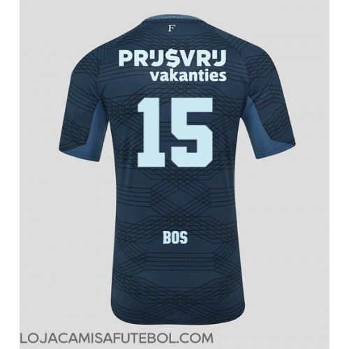 Camisa de Futebol Feyenoord Jordan Bos #15 Equipamento Secundário 2025-26 Manga Curta